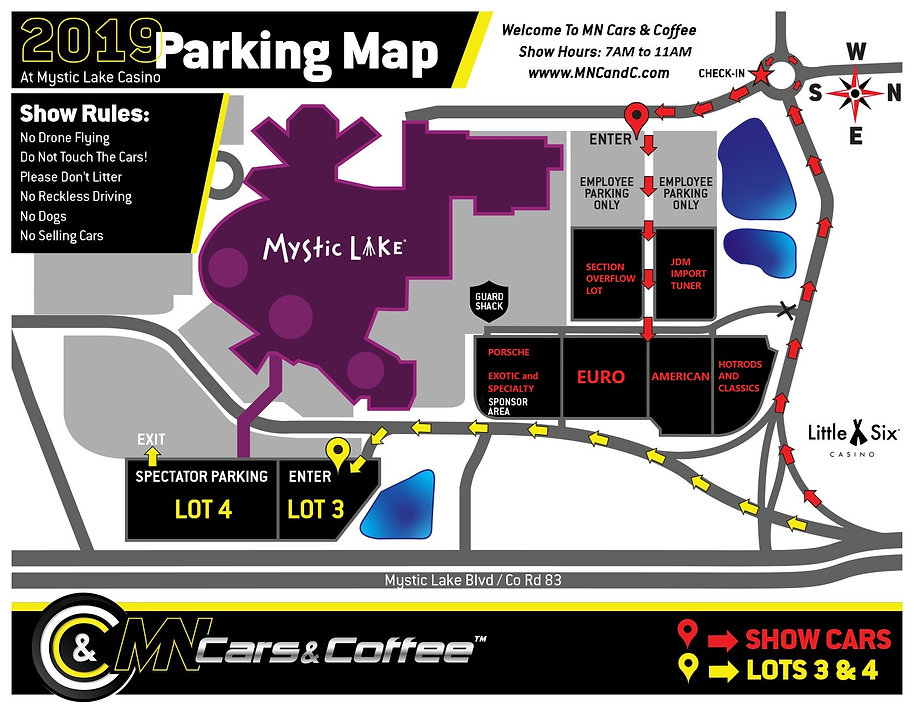 MN Cars & Coffee Official Site Now at Mystic Lake Casino